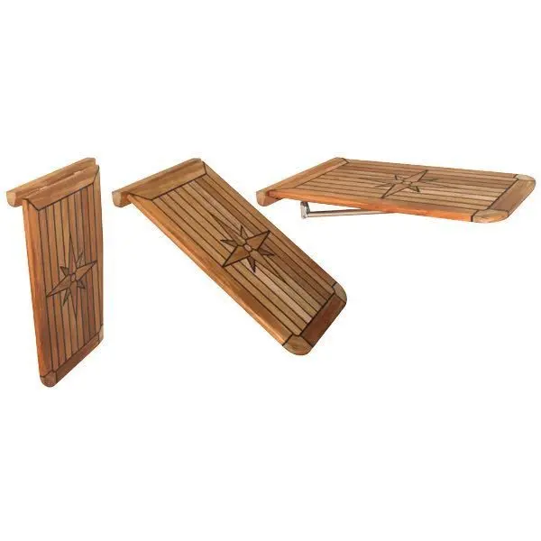 Klapptisch Teak-Furnier mit Befestigung