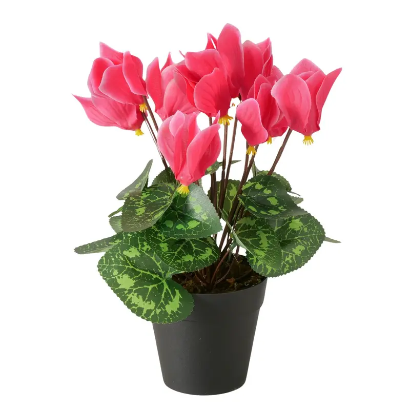 Künstliche rosa Blütenpflanze im Topf | 27 cm