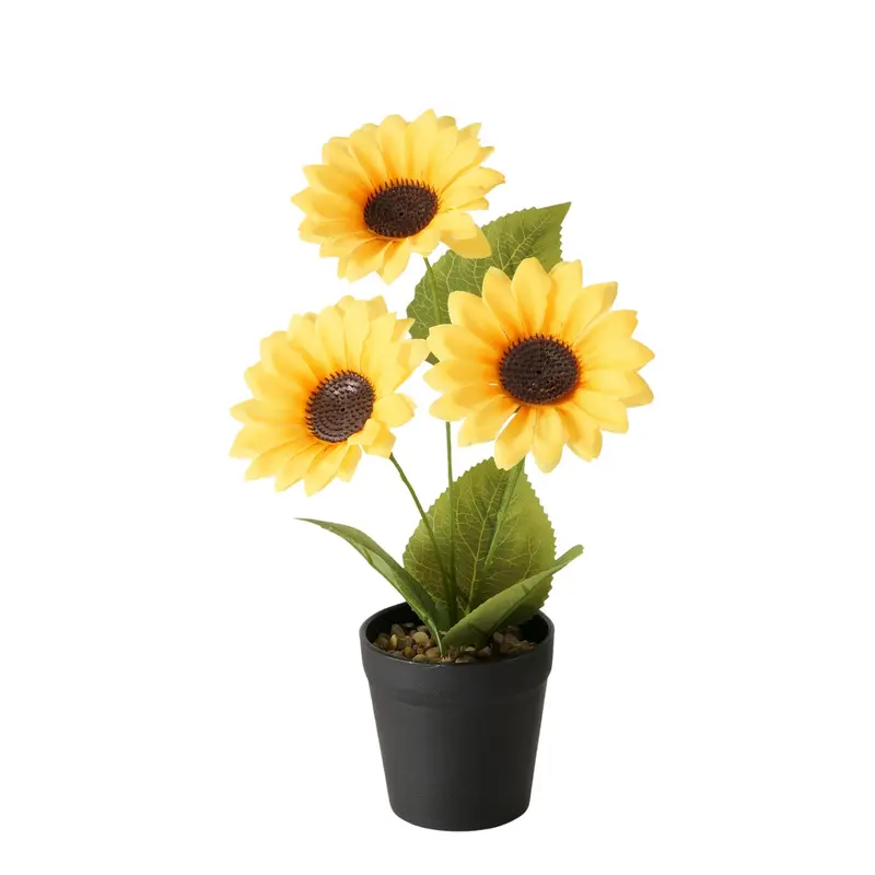 Künstliche Sonnenblume im Topf | 33 cm