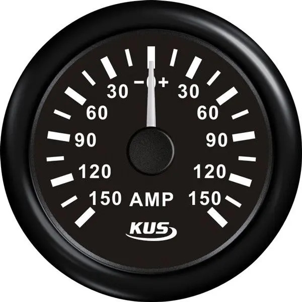 KUS Amperemeter mit Shunt – Batterie-Strommesser 150 A für 12/24 V