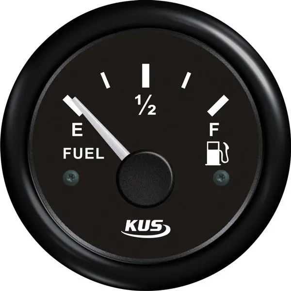 KUS Tankanzeige Treibstoff – beleuchtet, IP67, 0–190 Ohm, 12/24 V