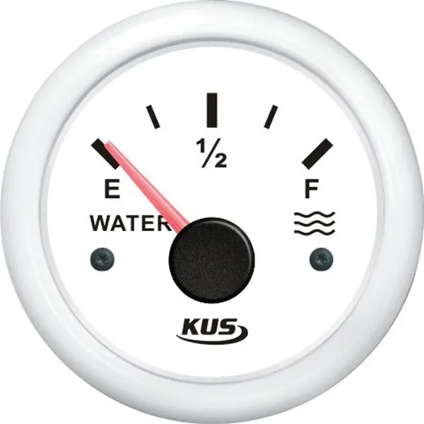 KUS Tankanzeige Wasser – Rundinstrument 0–190 Ω, 12/24 V