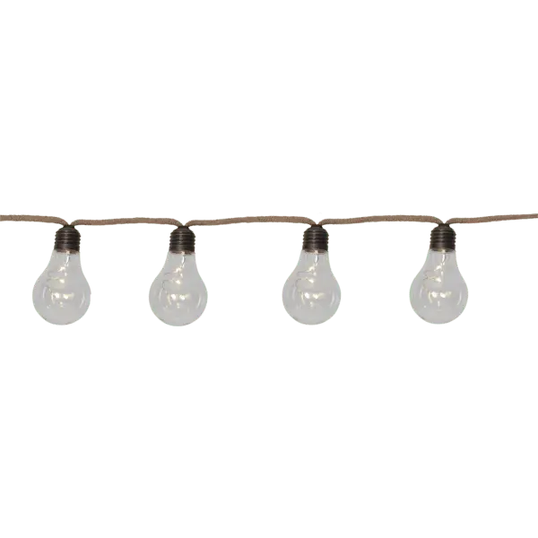 LED-Lichterkette Jutta mit Juteseil | Batteriebetrieben