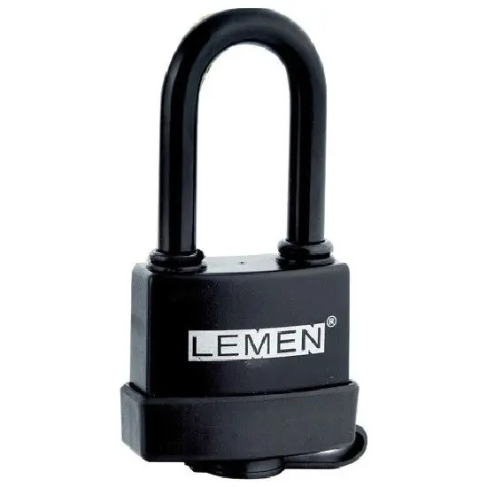 LEMEN Vorhängeschloss – wasserdicht beschichtet, Bügelbreite 54 mm