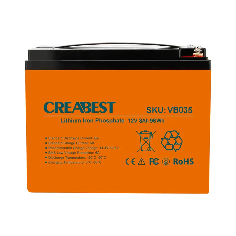 LiFePO4 12V 6Ah 72Wh Deep Cycle Battery for RV Camping VB066