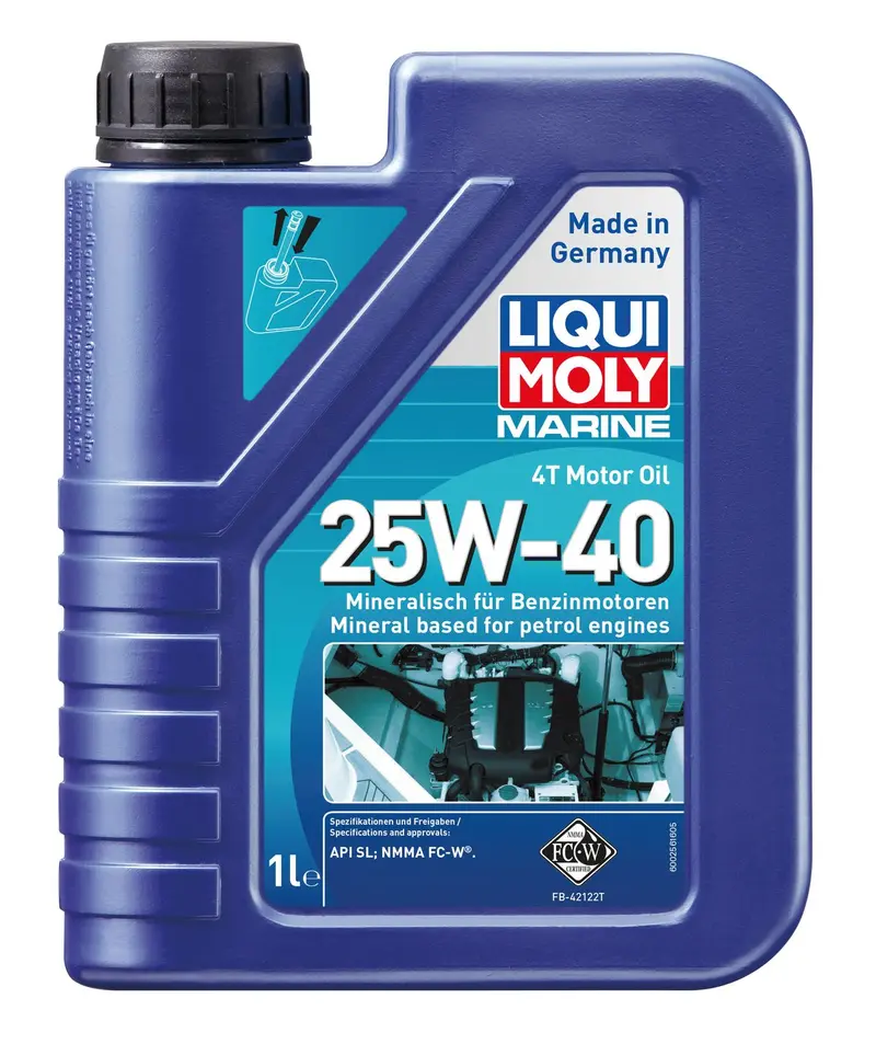 LIQUI MOLY Marine 4T Motor Oil 25W-40 – mineralisches Hochleistungsmotoröl für Bootsmotoren