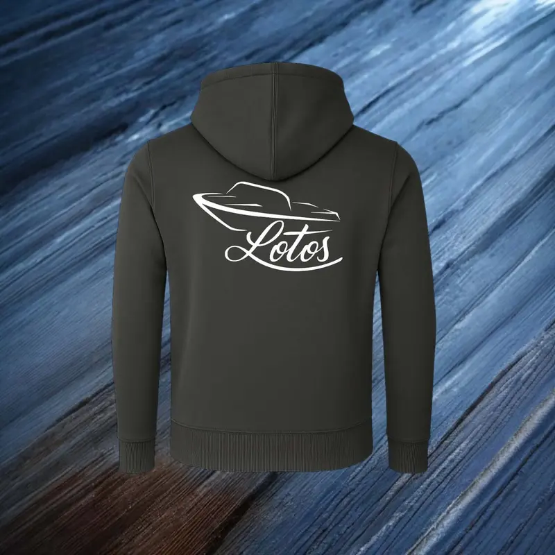 Lotos Sportboot Premium Hoodie Sweat Jacke Dark Grey Herren