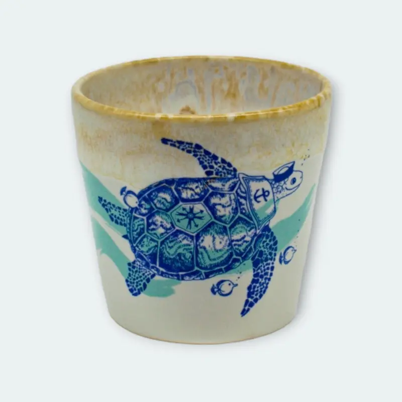 Lungo Keramik Becher 0,2l - BY THE SEA - Schildkröte
