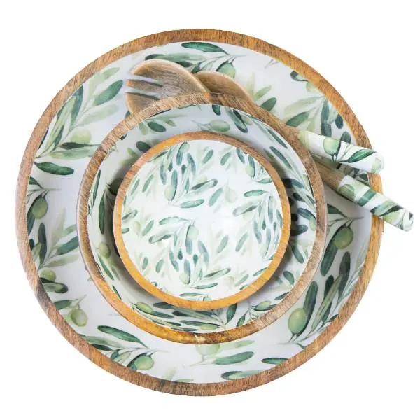 Mangoholz-Schale Olive | Verschiedene Größen