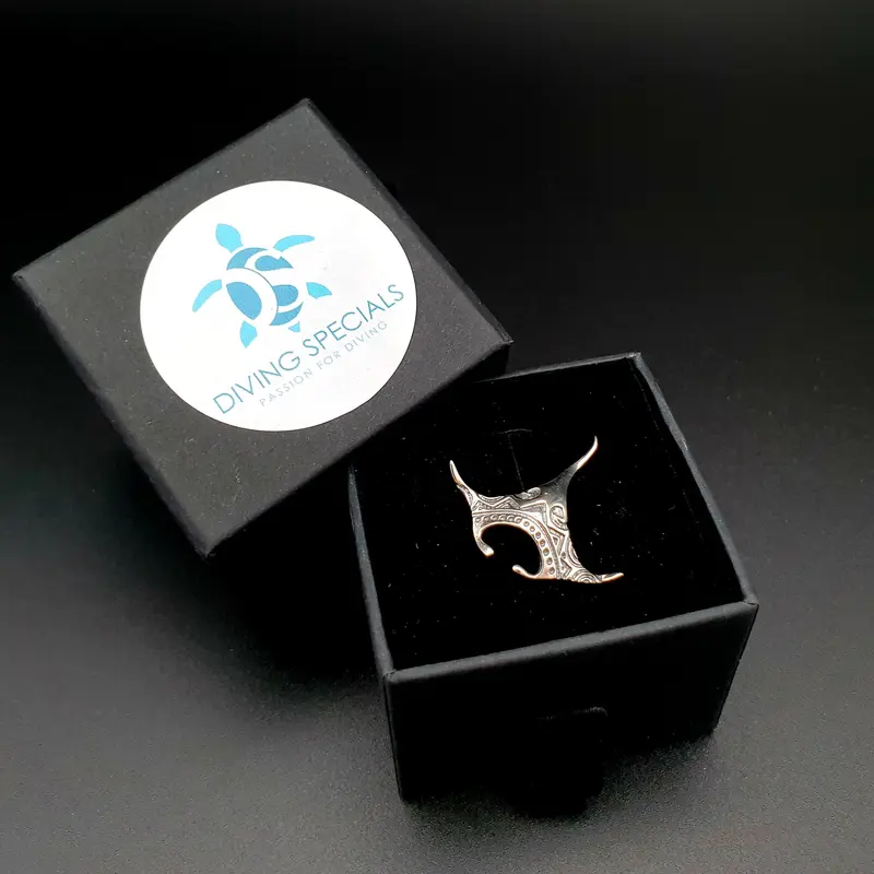 Manta Ray Silver Necklace - 925 Scuba Real Sterling Silver