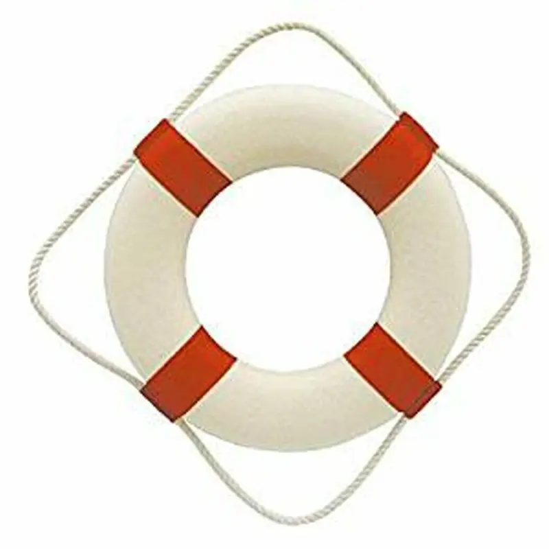 Maritime Deko- Rettungsring- rot/weiß 30 cm