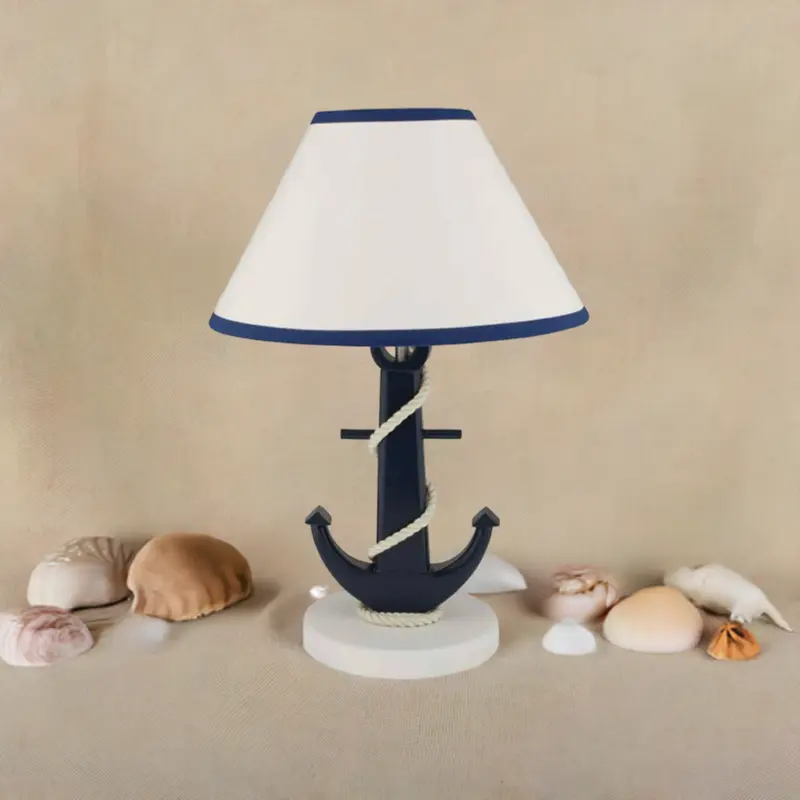 *Maritime Tischlampe- Lampenfuß Anker, blau