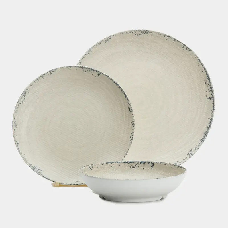 Melamin-Geschirrset LUNA | 12-teilig für 4 Personen