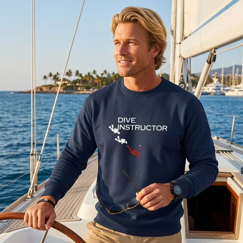 Men's Sweatshirt – Dive Instructor Ocean Lover Pullover