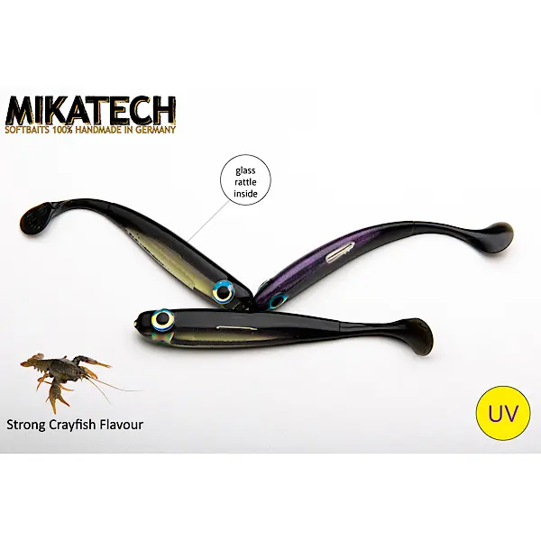 MIKATECH Real Shad 12,5 cm Black Shiner