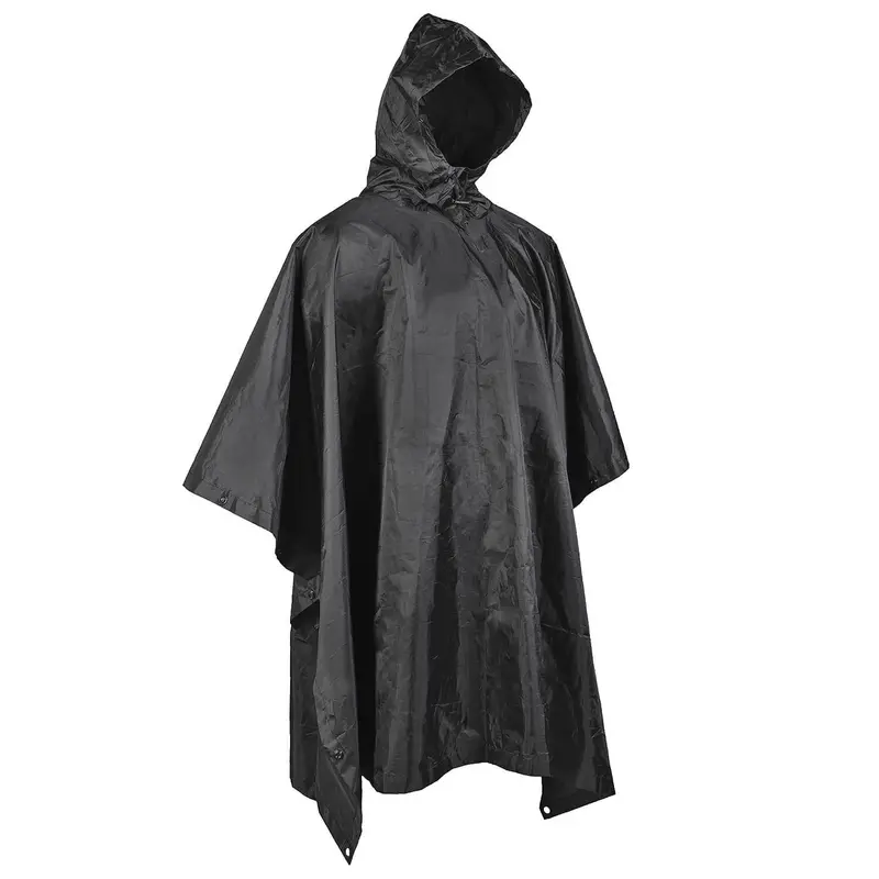 MIL-TEC BASIC RIPSTOP RAIN PONCHO OSFM BLACK