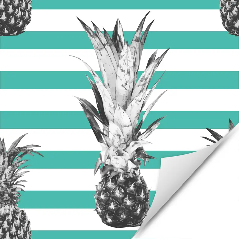 Möbelfolie Ananas Türkis | Selbstklebend