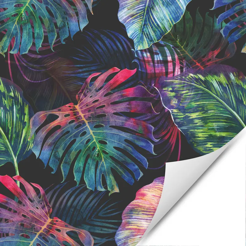 Möbelfolie Farbenfrohe Monstera | Selbstklebend