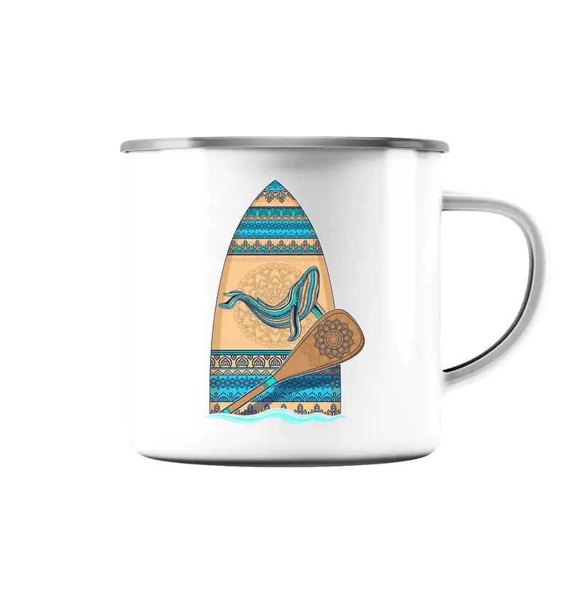 Nautical SUP-Board - Emaille Tasse (Silber)