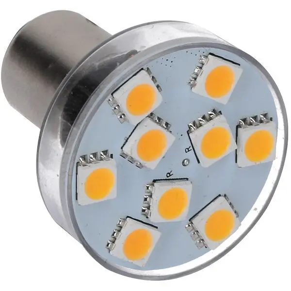 NauticLED Glühlampe BA15S 10-35VDC rot=0,5W weiss=1,4W D=32mm L=38mm