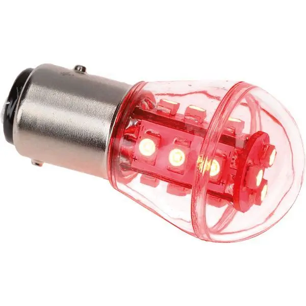 NauticLED Glühlampe BAY15D 10-35VDC 1,3W D=25mm L=48mm rot