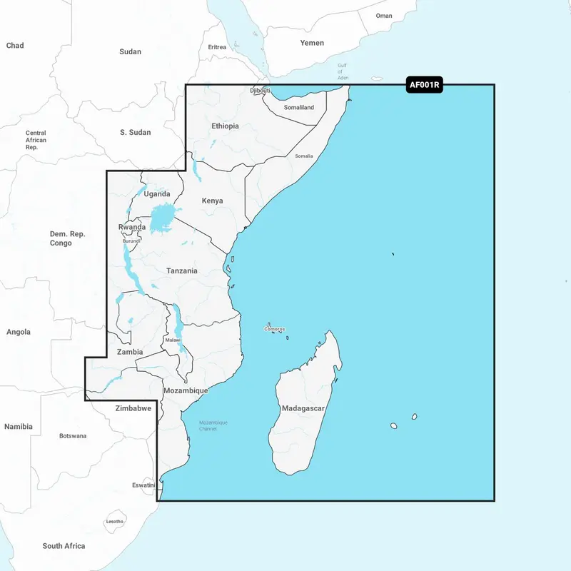 Navionics+ AF001R – Elektronische Seekarte Afrika Ostküste & Madagaskar