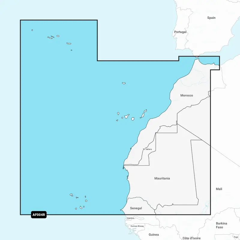 Navionics+ AF004R – Elektronische Seekarte Afrika Nordwestküste
