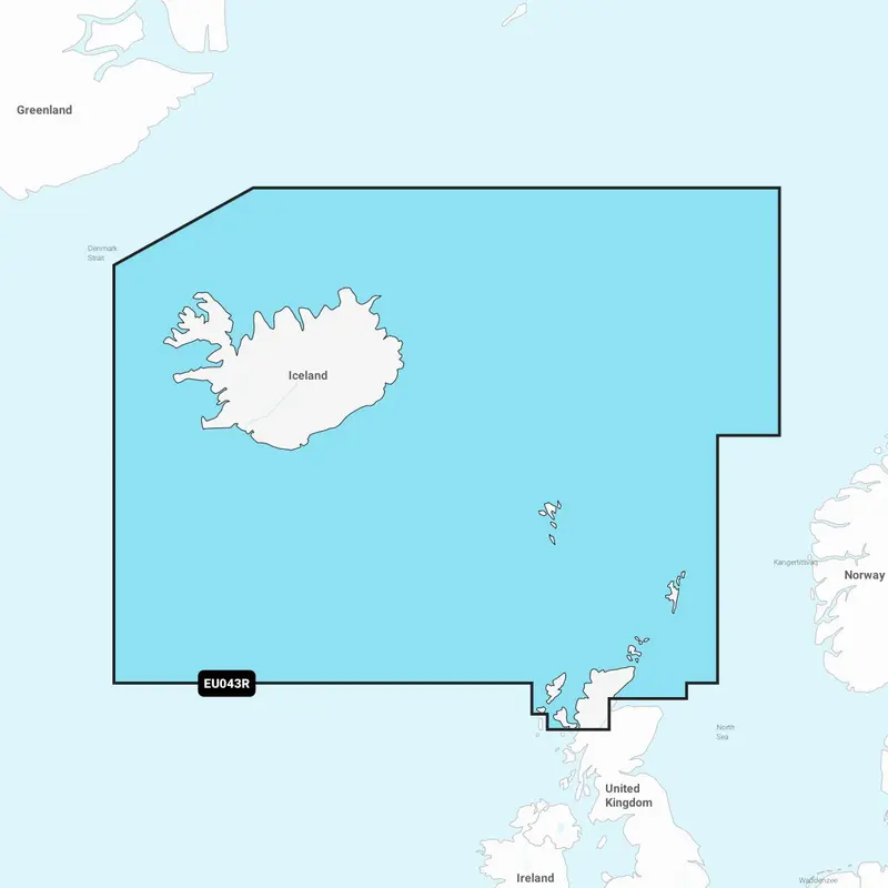 Navionics+ EU043R – Elektronische Seekarte Island & Orkney-Inseln