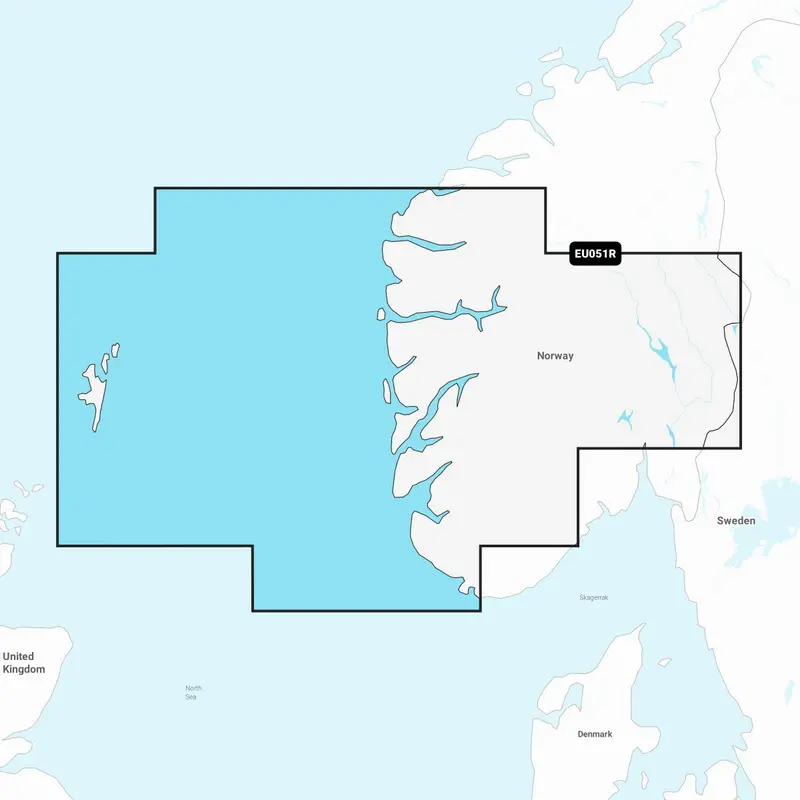 Navionics+ EU051R – Elektronische Seekarte Norwegen Lista bis Sognefjord