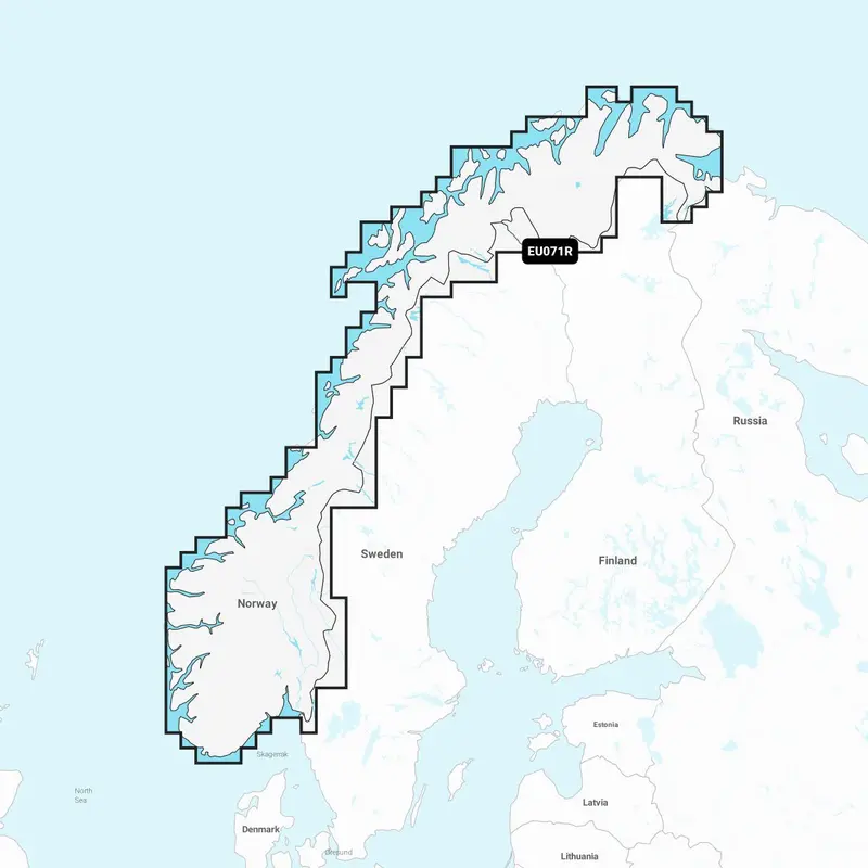 Navionics+ EU071R – Elektronische Seekarte Norwegen Inlandsgewässer