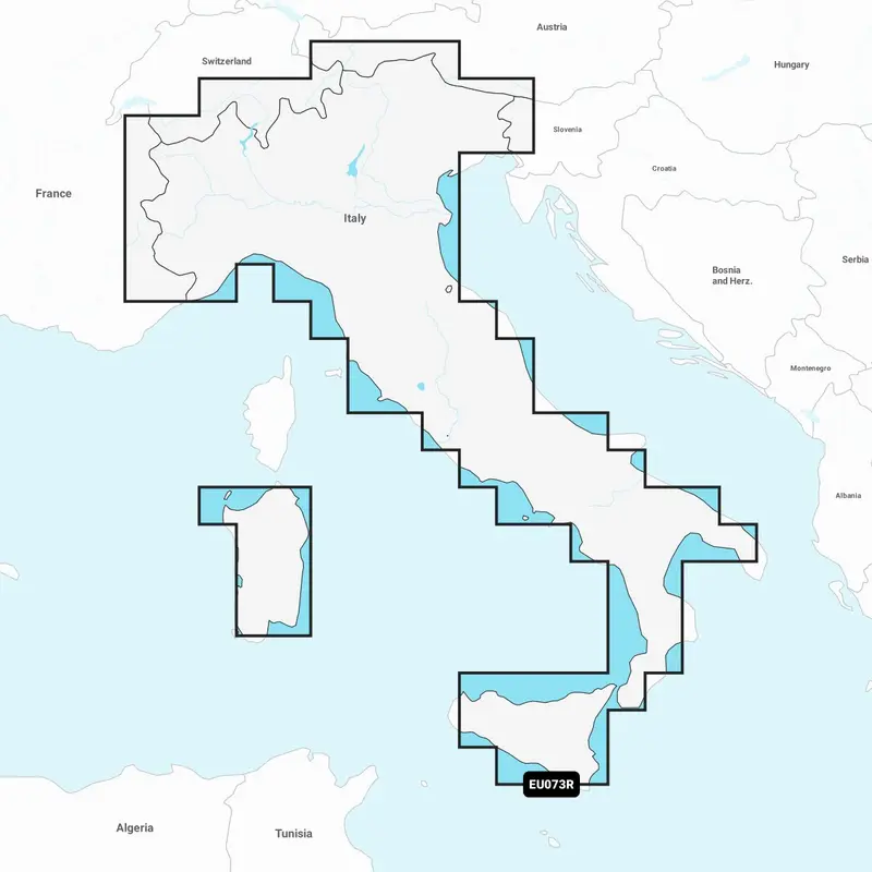 Navionics+ EU073R – Elektronische Seekarte Italien Inlandsgewässer