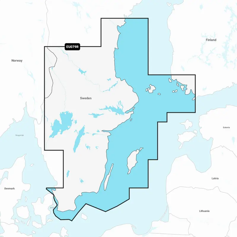 Navionics+ EU079R – Elektronische Seekarte Schweden Südküste & Ostküste bis Umeå