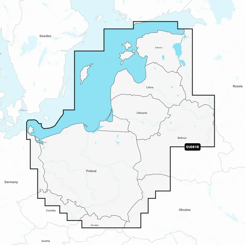 Navionics+ EU081R – Elektronische Seekarte Ostsee, Polen & Baltische Staaten