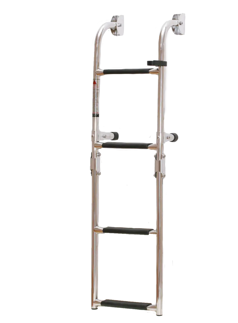 Nirosta Klappleiter mit flachen Sprossen – Breite 25 cm