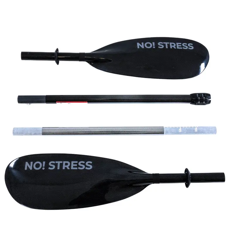 No Stress Vollcarbon Kajakpaddel 4teilig