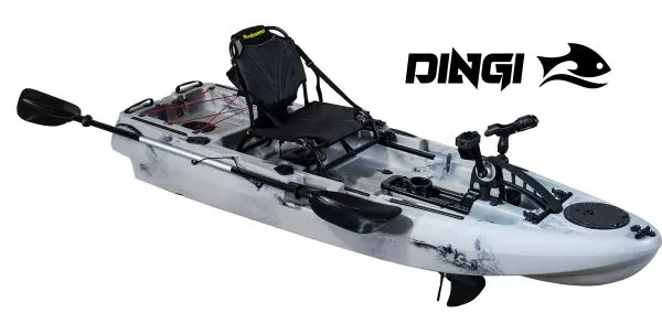 Nordmann® Dingi 250 - 8.2 Angelkajak Sit on Top inkl. Zahnstangen-Pedalantrieb - camo-steel