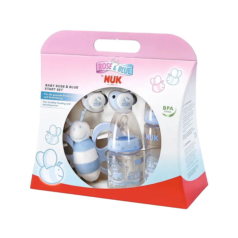 NUK ROSE & BLUE FEEDING STARTER SET BOY