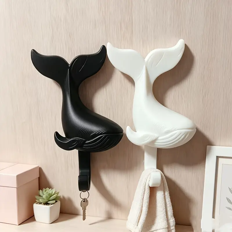 Ocean-Style 3D Hooks – Whale Tail and Seashell Shaped