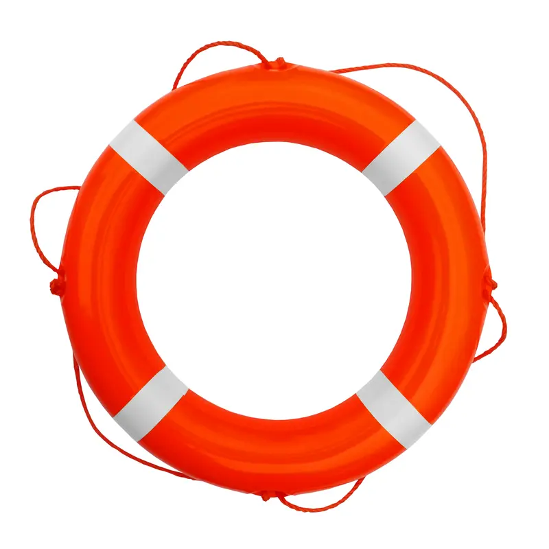 Orange Majoni Lifebuoy with White Stripes 24" (60 cm)