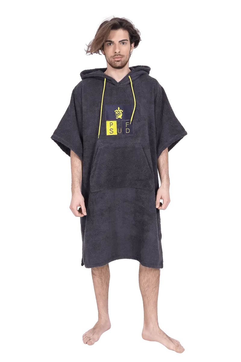 PACIFIQUE SUD - Pacifique Sud | Poncho Surf | Grey | With Sleeves