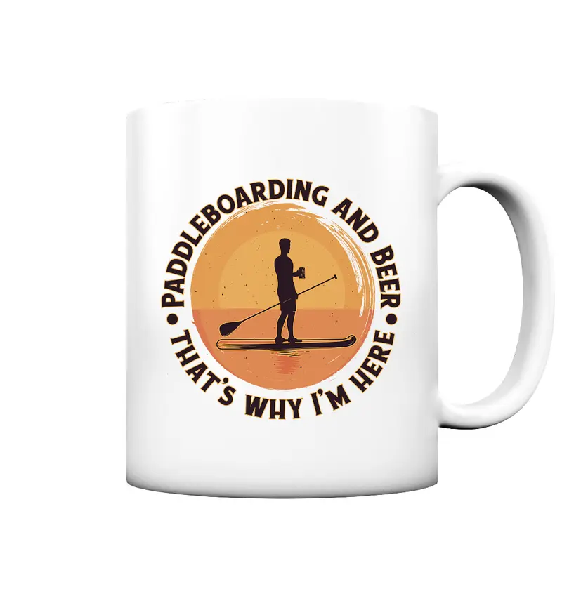 Paddleboard an Beer  - Tasse matt