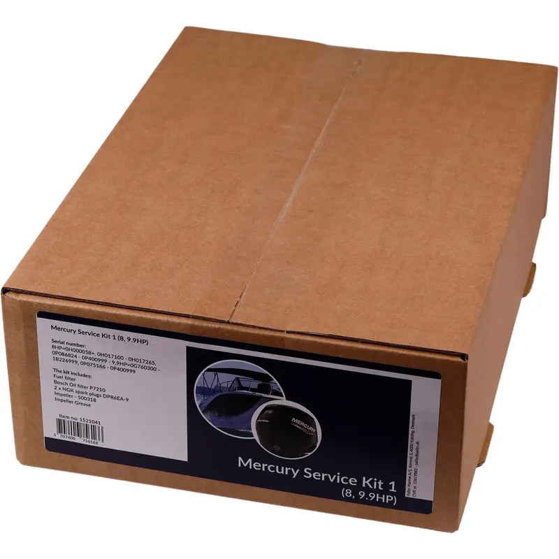 Palby Mercury Servicekit 1 – komplettes Wartungsset für Mercury Außenborder 8 & 9,9 PS