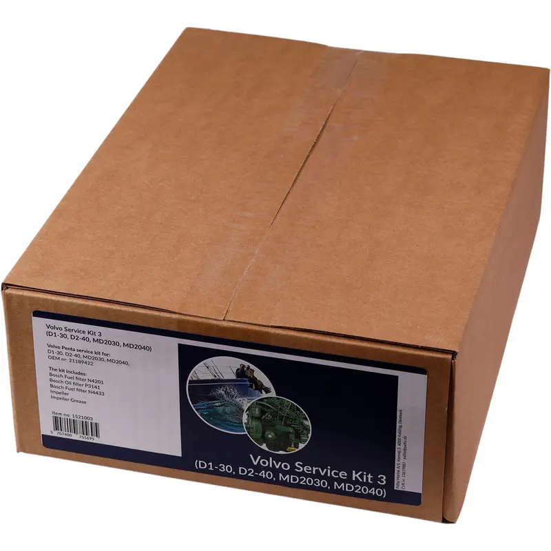 Palby Servicekit 3 – Wartungskit für Volvo Penta D1-30, D2-40, MD2030, MD2040
