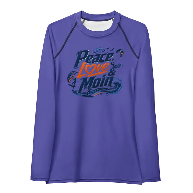 Peace. Love & Moin Damen-Rash-Guard