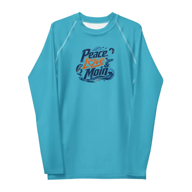 Peace. Love & Moin Herren-Rash-Guard