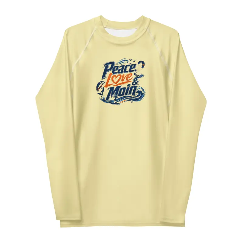 Peace. Love & Mon Herren-Rash-Guard