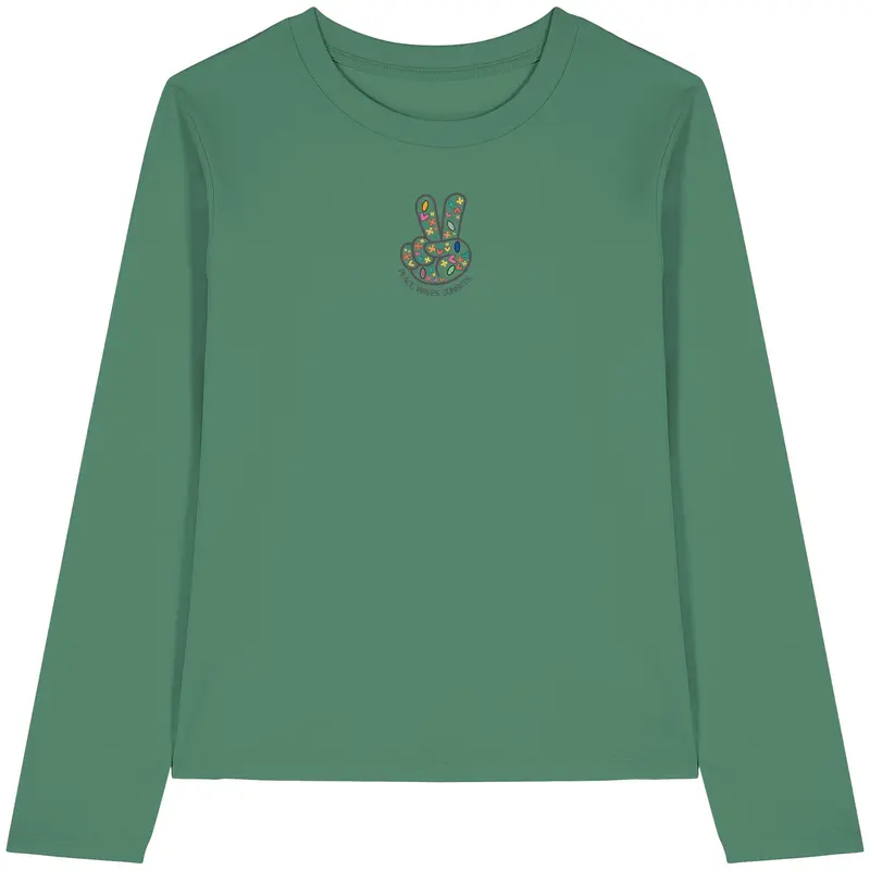 Peace. Waves. Sunsets. Frontdesign only - Womens Organic Longsleeve T-Shirt