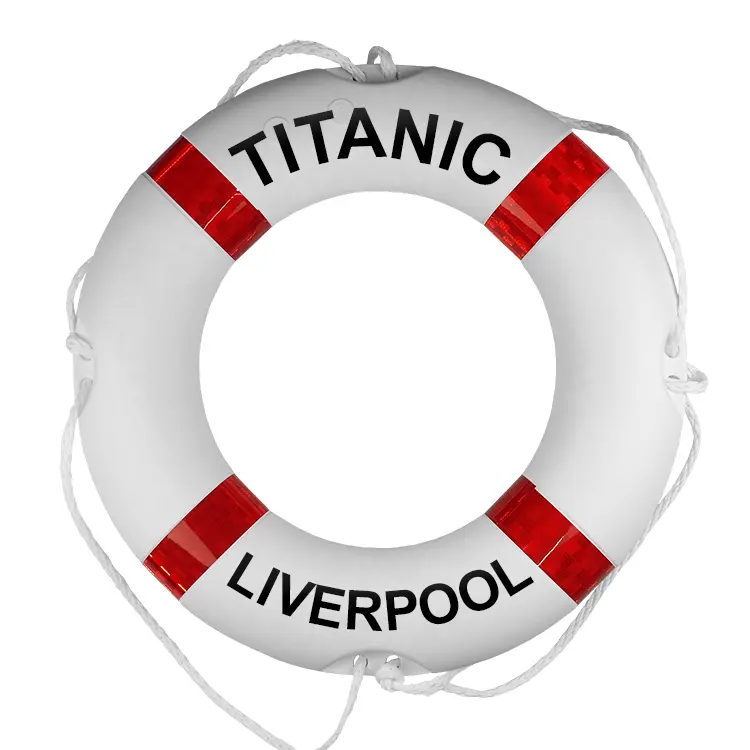 Personalised Lifebuoy with Red Stripes