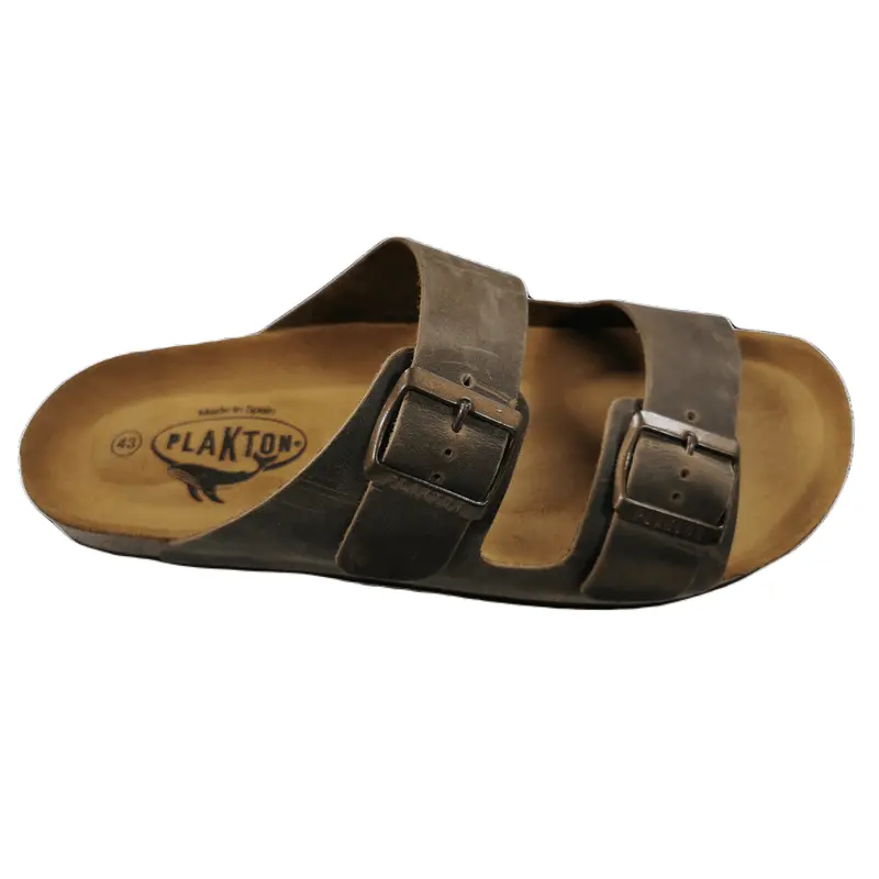 Plakton Barna Apure Leder Pantolette Sandalette braun