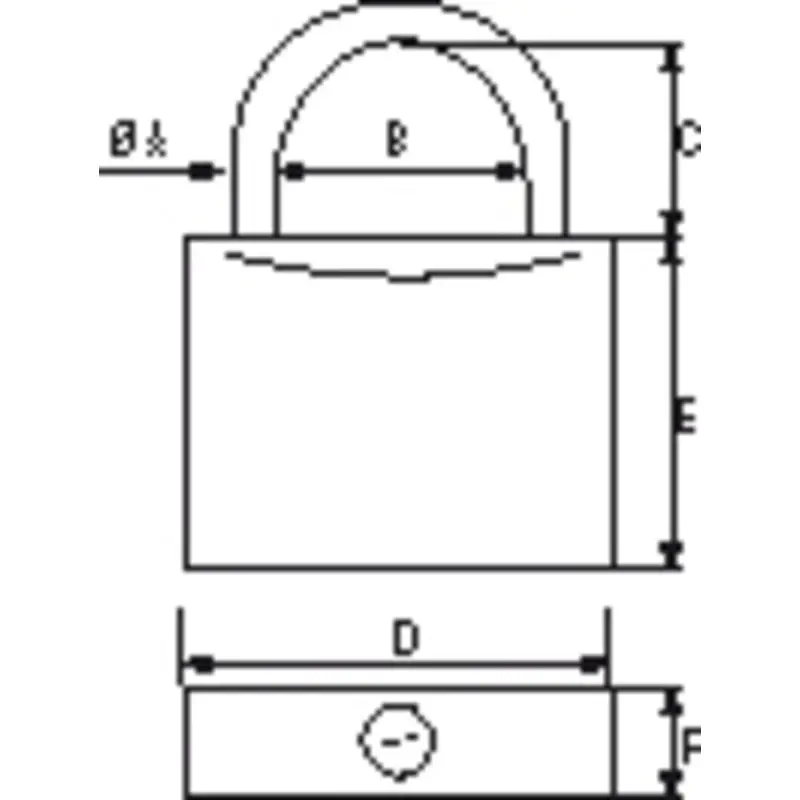 PLASTIMO 1 VORHAENGESCHLOSS 40 MM BREITE x 12